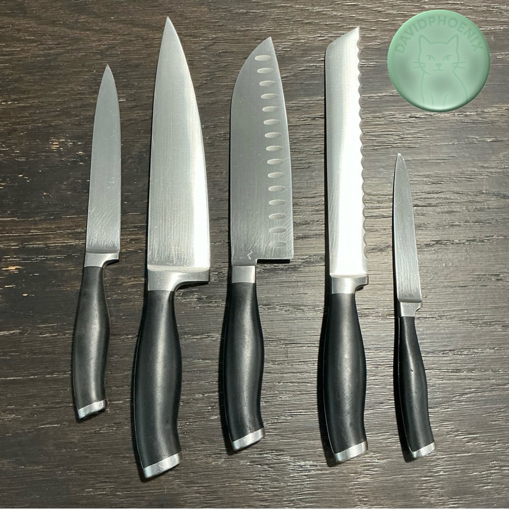 Calphalon Contemporary Self-Sharpening 15 Pc Knife Block Set Chef Santoku Knife - Picture 5 of 14